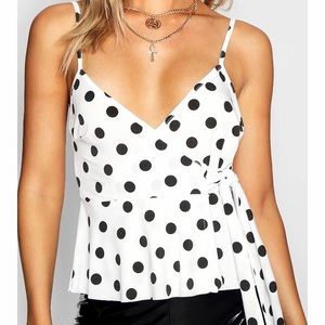 Polka Dot Wrap Cami